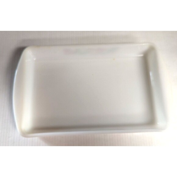 Glasbake Vegetable Medley J-2026 Lasagna Pan Baker 3-qt Milk Glass Vintage 1970s - Picture 4 of 8